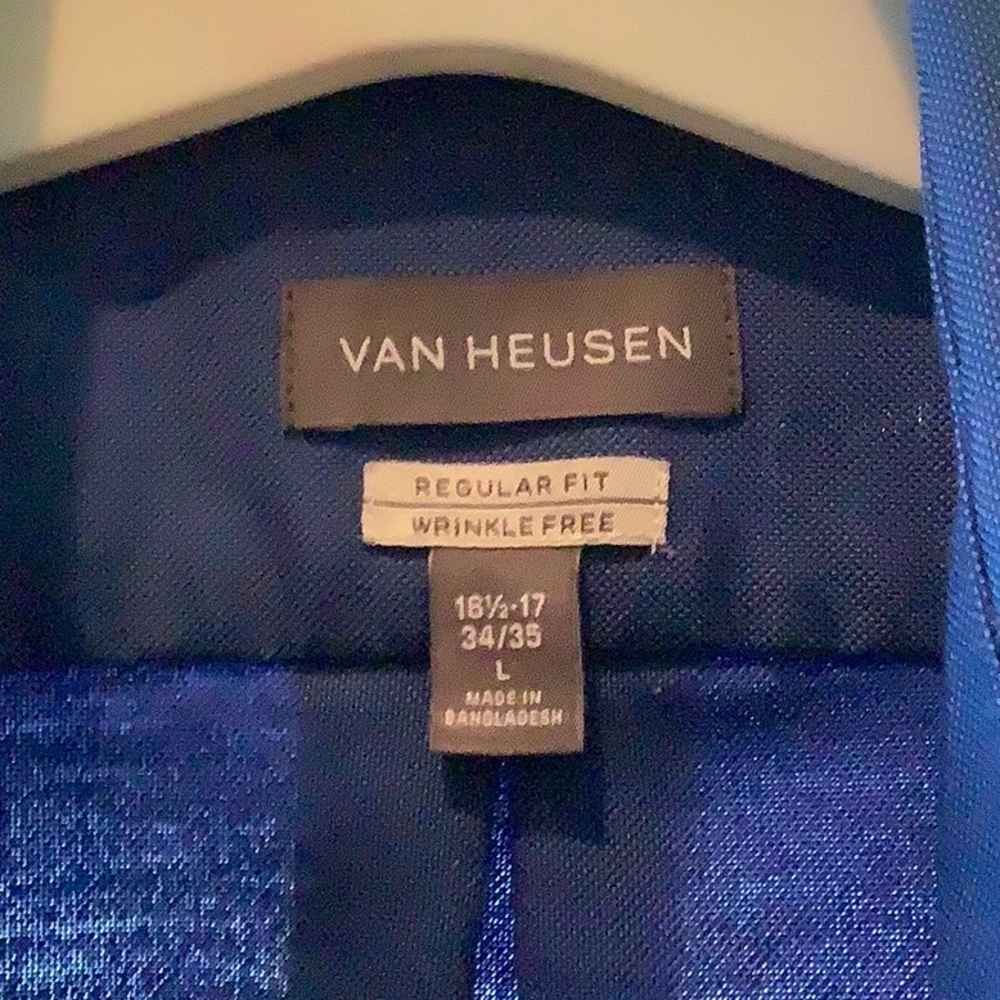 🌹Men Dress short Blue color Size L just like New. Has never been worn. - Picture 5 of 9